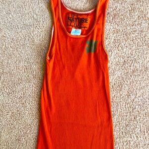 Free City unisex top. Size XS/Small. Used. Coral